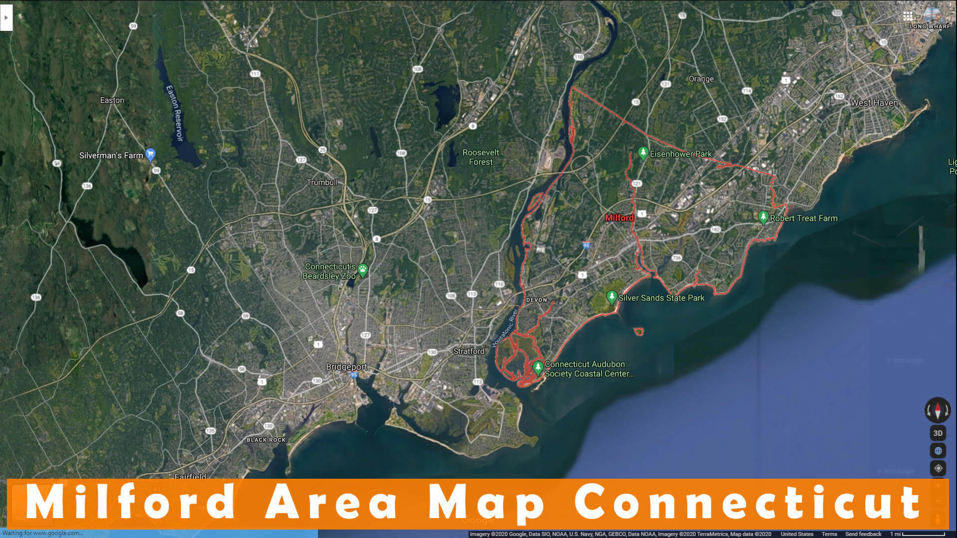 Milford Area Map Connecticut